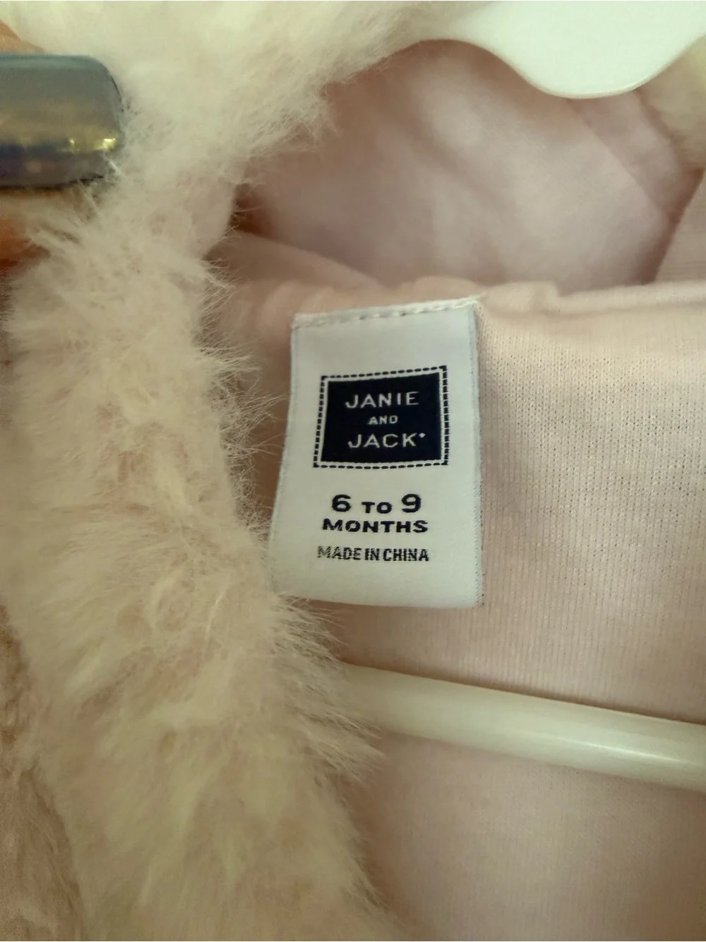 Janie and Jack Baby Plush One Piece Coat Outerwear Blush Pink 6-9M